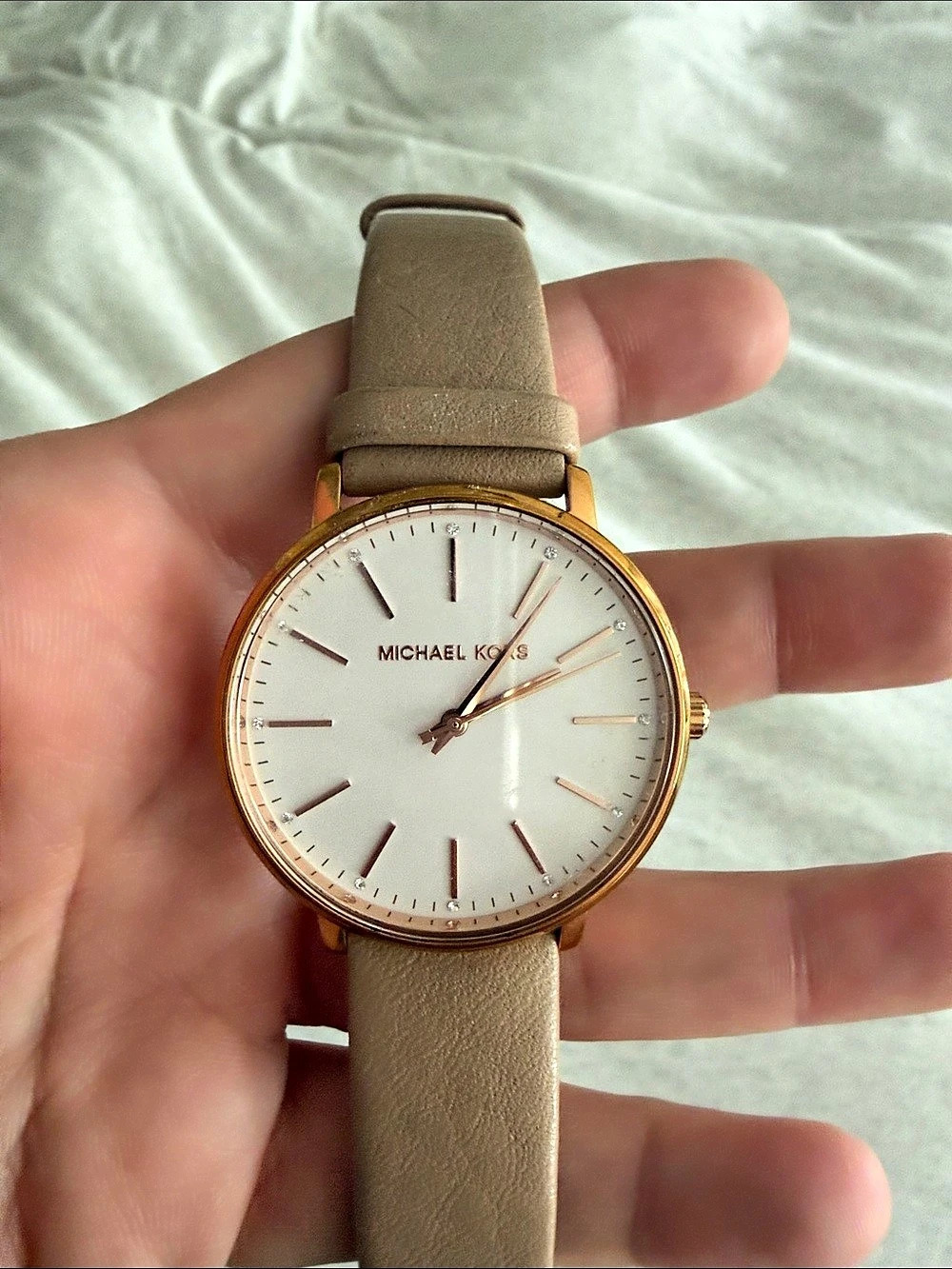 Michael Kors Pyper Leather Watch Brown & Gold MK2740